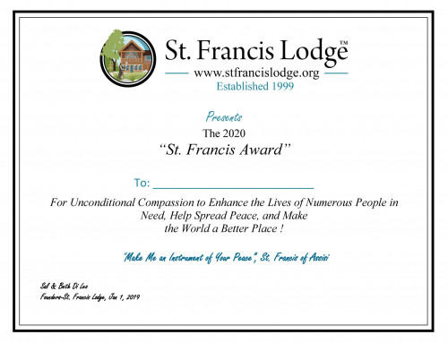 St. Francis Award 2020
